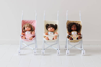 Tiny Harlow Folding Doll's Stroller - Pink Gingham