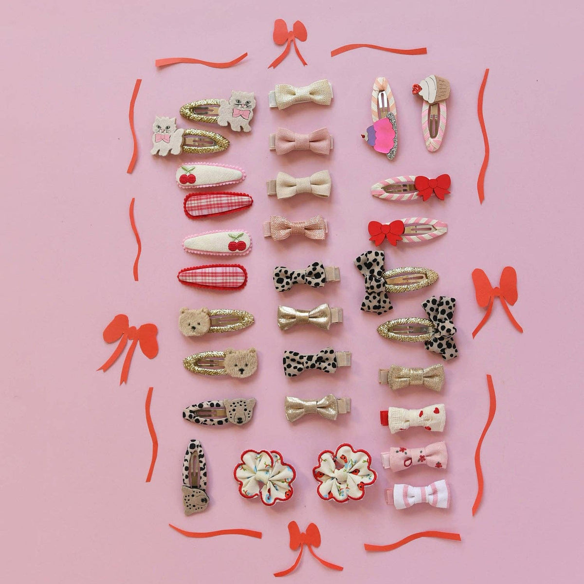 Cherry Dreams Fabric Clip set