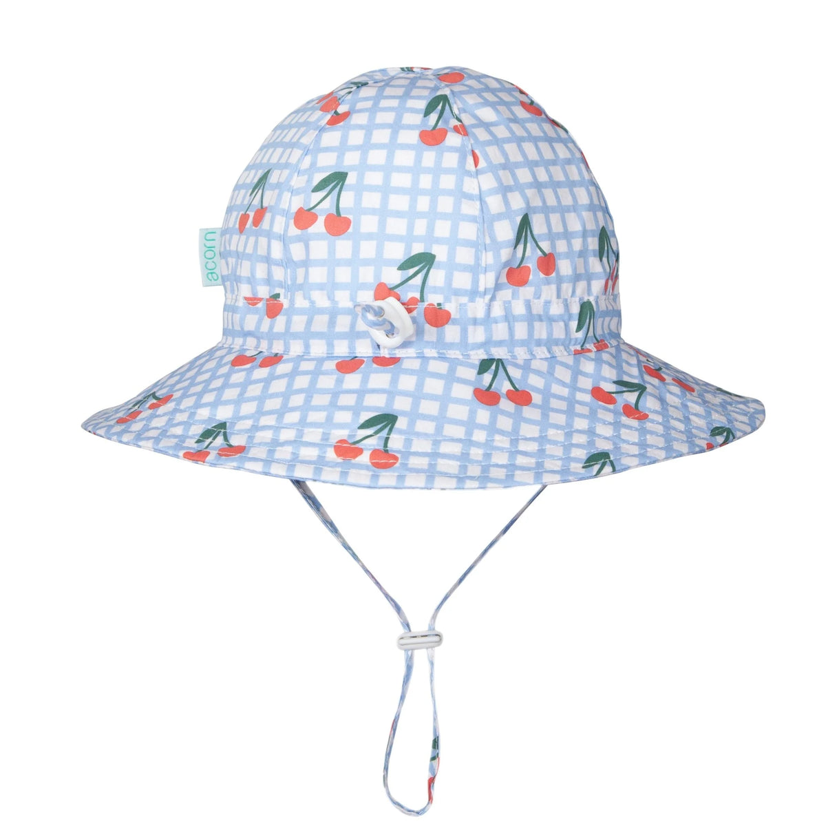 Cherry Checks Wide Brim Sunhat