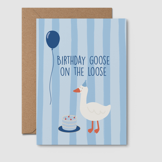 Birthday Goose Greeting Card 