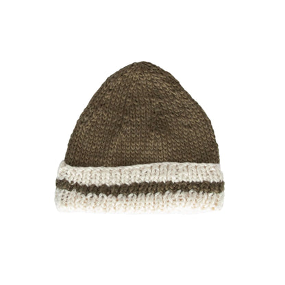 Denmark Beanie - Khaki and Cream