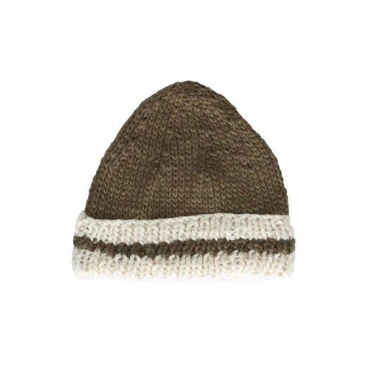 Denmark Beanie - Khaki and Cream