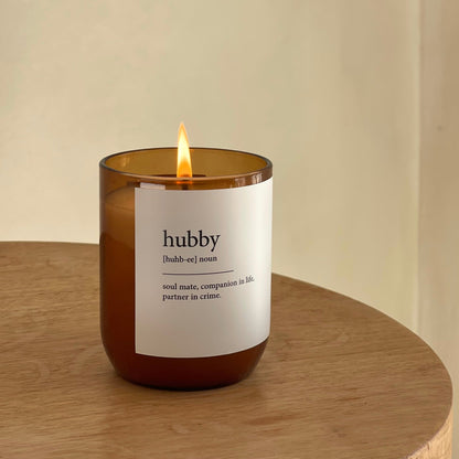 Hubby ~ Dictionary Meaning Candle
