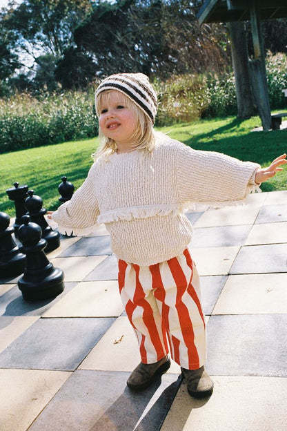 Organic Everyday Stripe Pant - Sauce