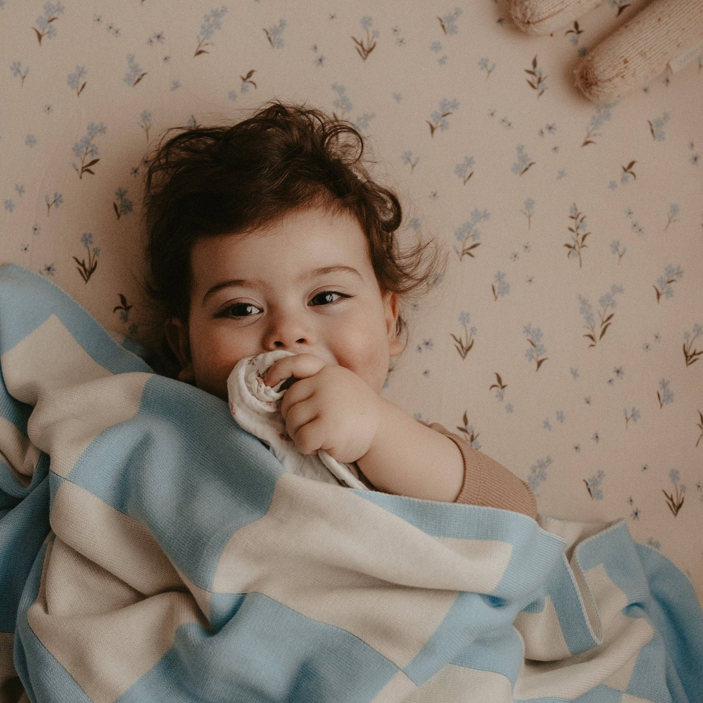 Forget-Me-Not Organic Fitted Cot Sheet