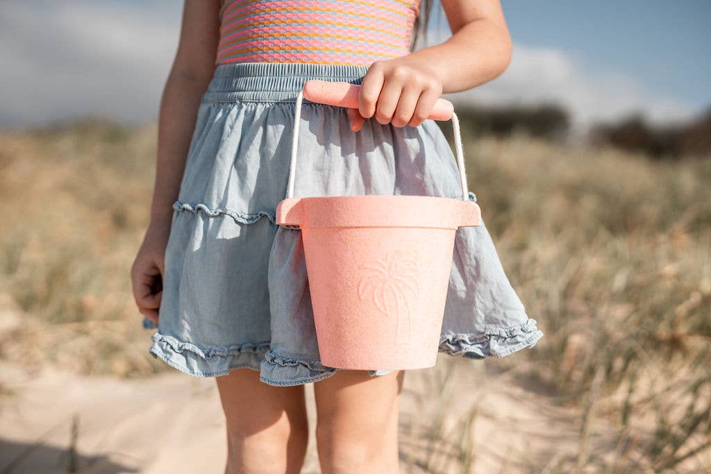 Kids Silicone Beach Bucket / Pail - Palm Beach: Blue