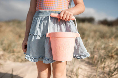Kids Silicone Beach Bucket / Pail - Palm Beach: Blue