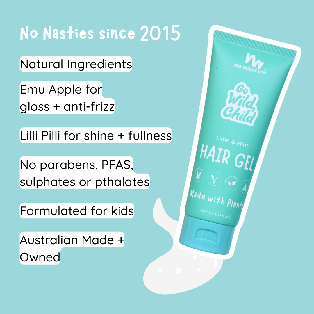 Natural Plant Based Hair Gel in Zesty Lime and Fresh Mint