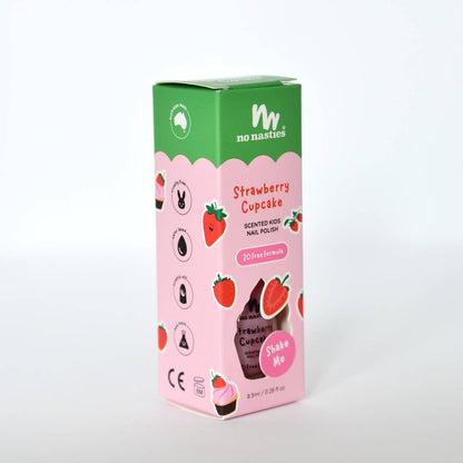 20 FREE Formula Water Based Scented Scratch Off Kids Nail Polish: Strawberry Cupcake - Pastel Pink