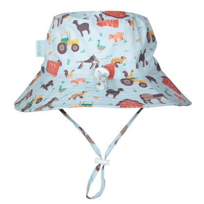 Farmyard Wide Brim Bucket Hat