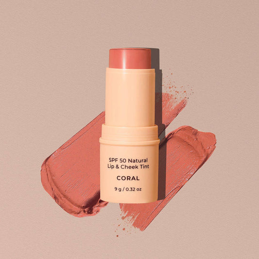 SPF 50 Natural Lip & Cheek Tint: Coral