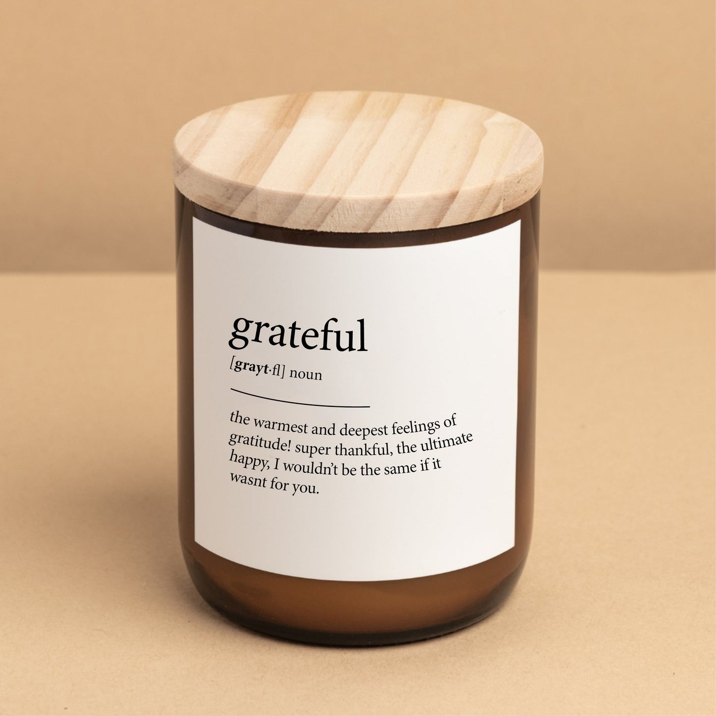 Grateful ~ Dictionary Meaning Candle