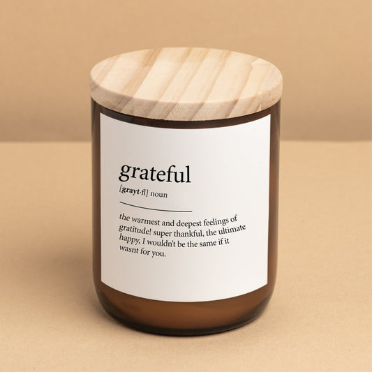 Grateful ~ Dictionary Meaning Candle