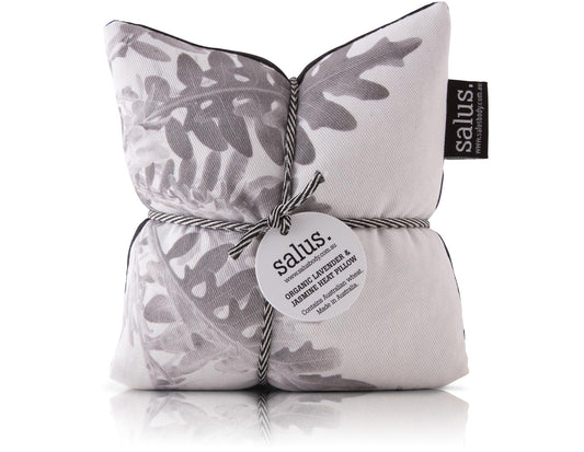 Organic Lavender & Jasmine Heat Pillow (Grey Botanical)