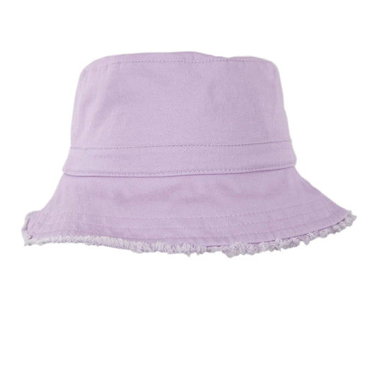Lavender Frayed Bucket Hat