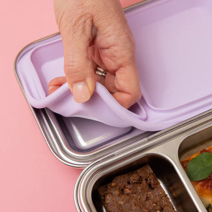 Nudie Rudie Two Compartment Leak Proof Lunch Box (Soft Lilac)