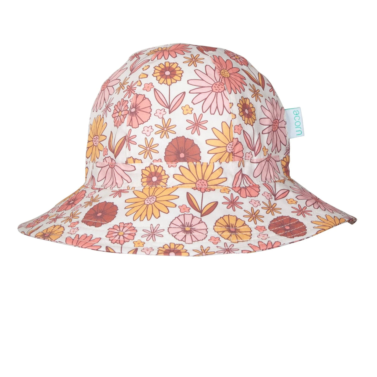 Retro Blooms Wide Brim Sunhat