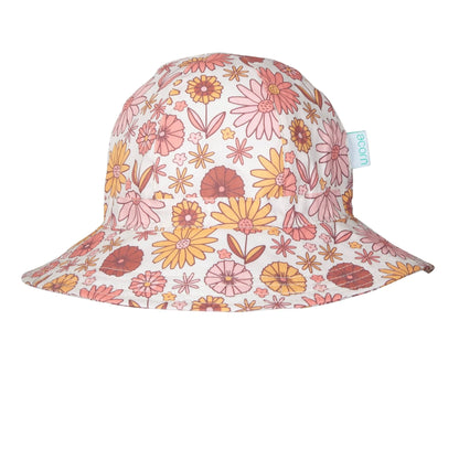 Retro Blooms Wide Brim Sunhat