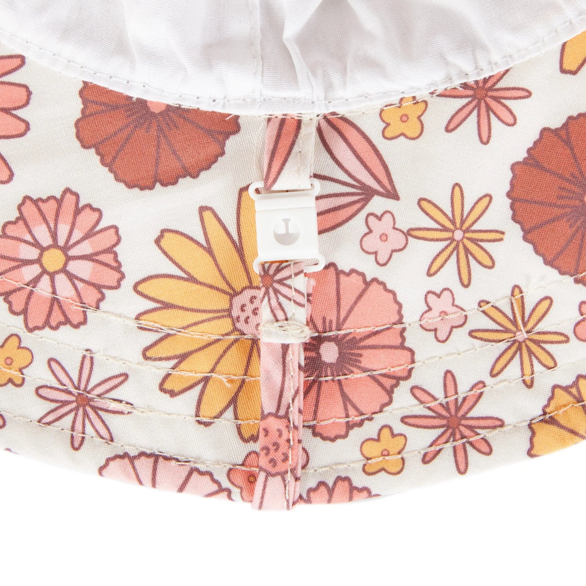 Retro Blooms Wide Brim Sunhat