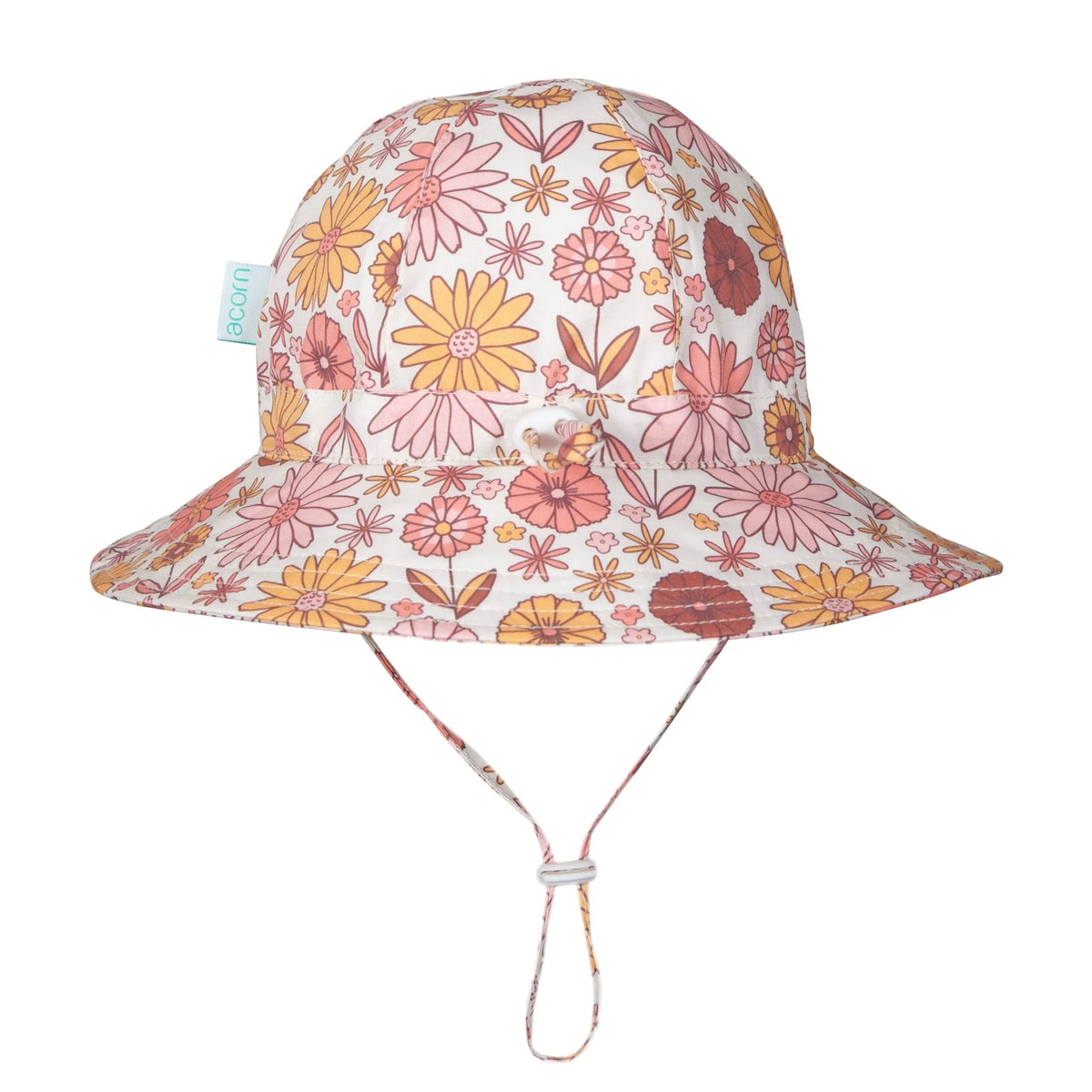 Retro Blooms Wide Brim Sunhat