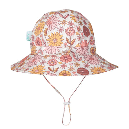 Retro Blooms Wide Brim Sunhat