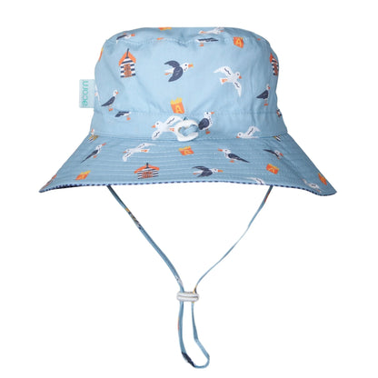 Seagulls Wide Brim Bucket Hat