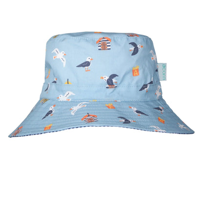 Seagulls Wide Brim Bucket Hat