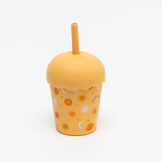 Suns Orange Mini Smoothie Cup & Straw 200ml