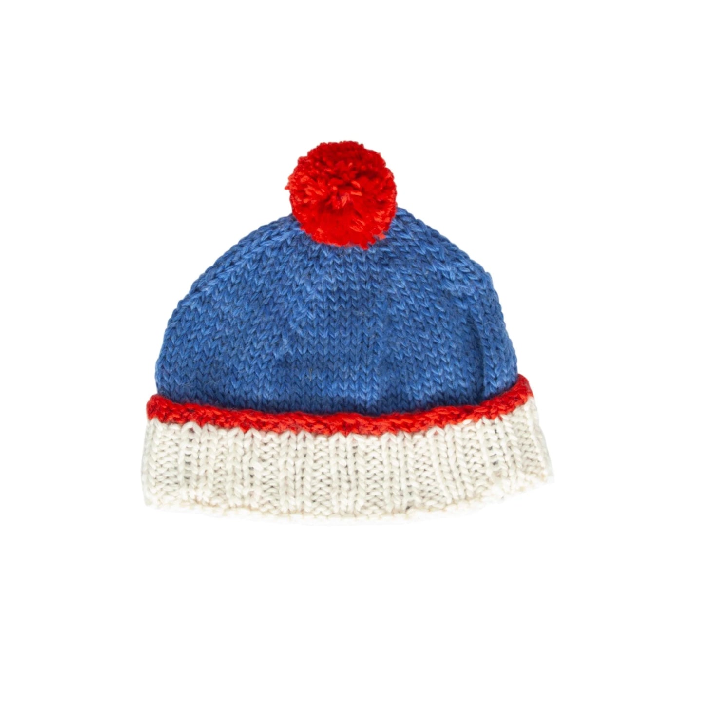 Teddy Beanie - Blue and Red