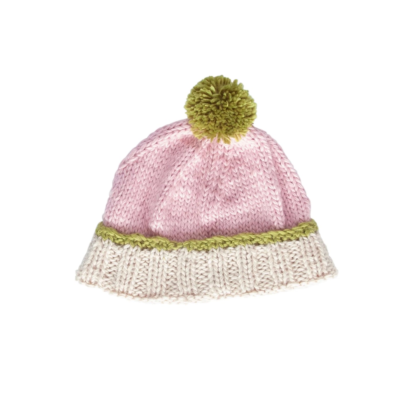 Teddy Beanie - Pink and Green