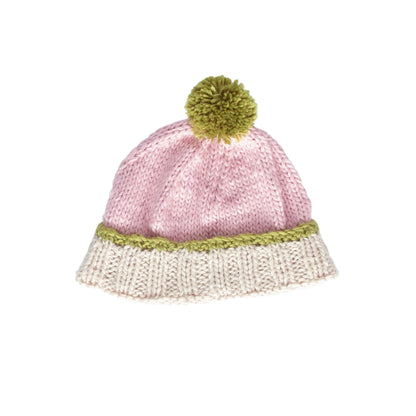 Teddy Beanie - Pink and Green