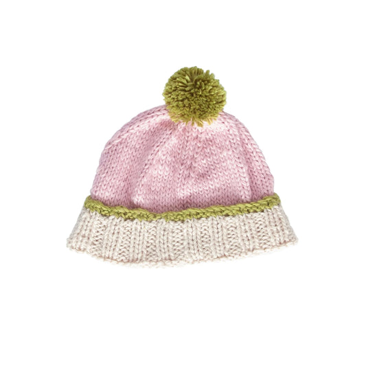 Teddy Beanie - Pink and Green