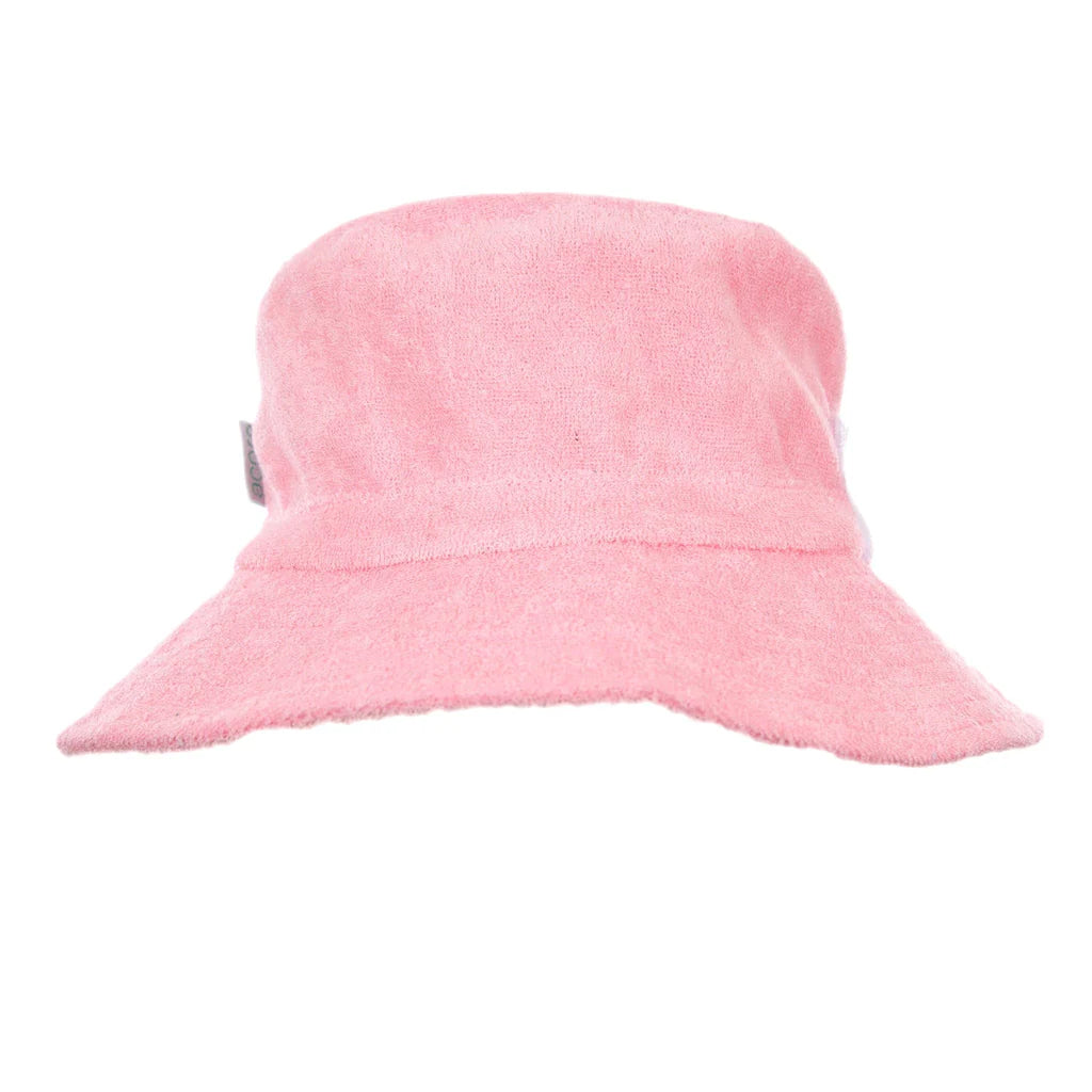 Terry Towelling Bucket Hat Light Pink