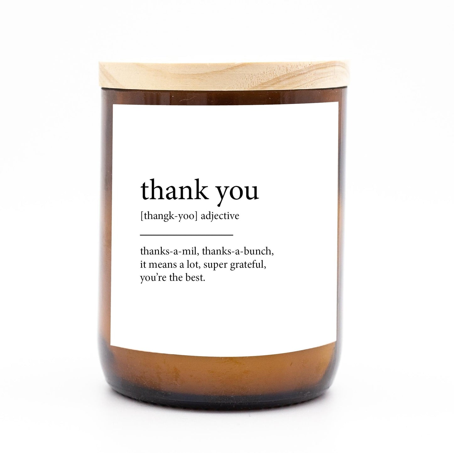 Thank You ~ Dictionary Meaning Candle