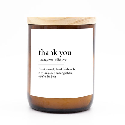 Thank You ~ Dictionary Meaning Candle