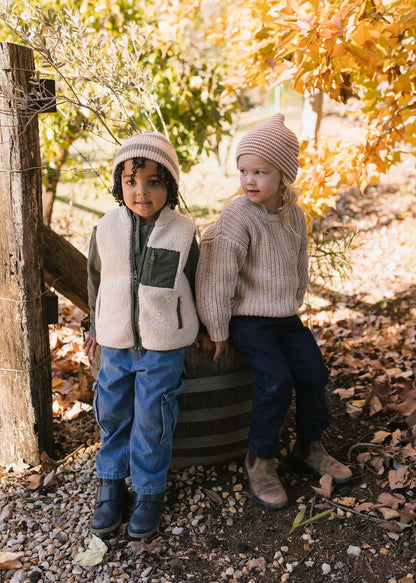 Tokyo Merino Beanie - Sage Stripe