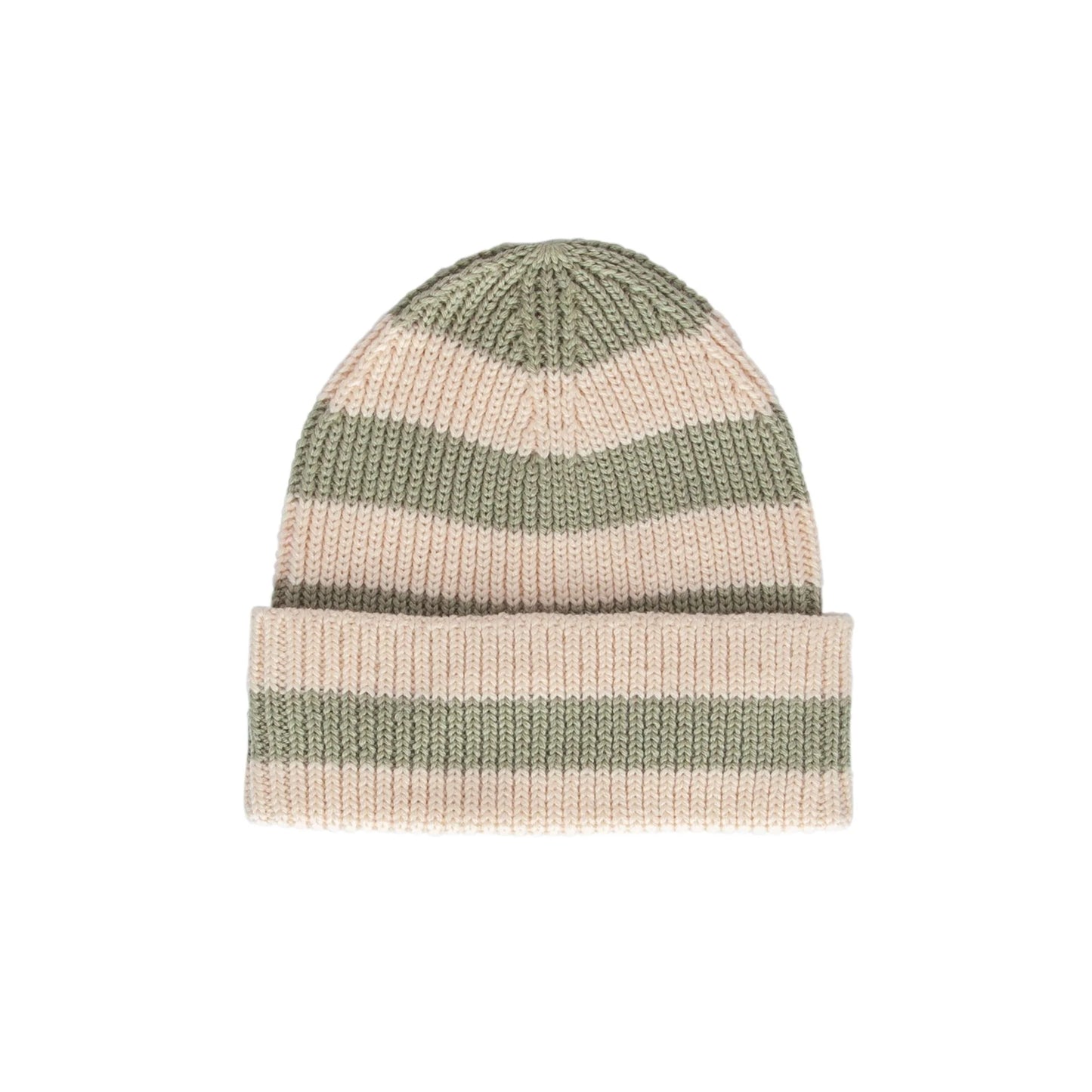 Tokyo Merino Beanie - Sage Stripe